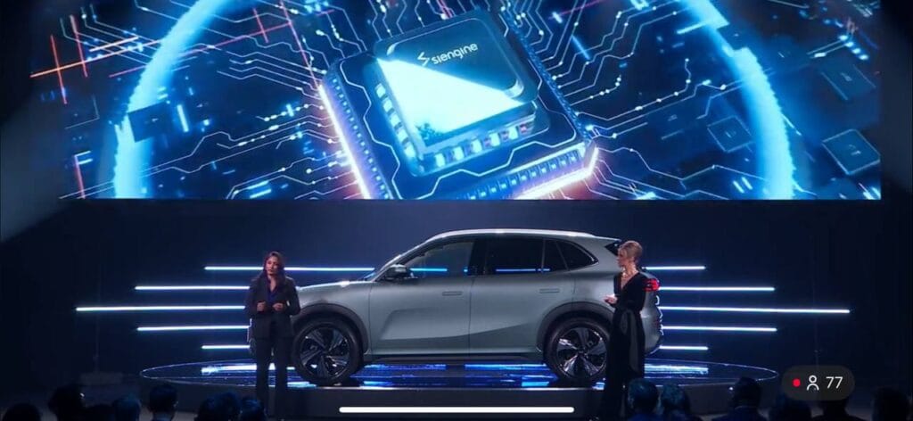 Geely car on stage