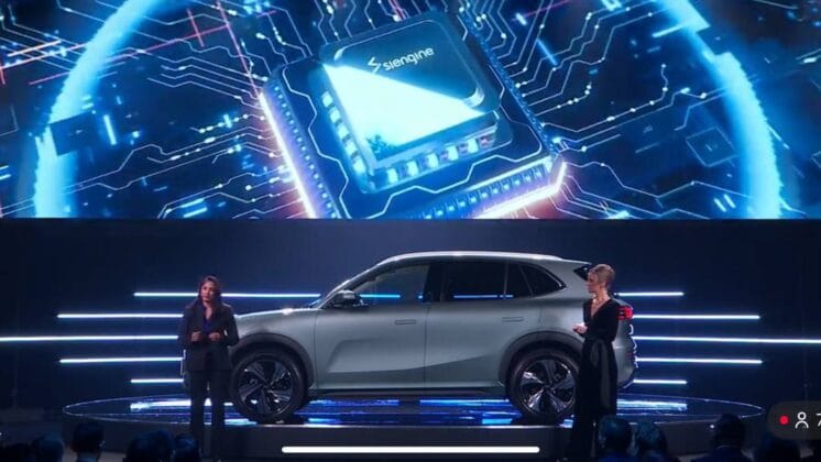 Geely car on stage